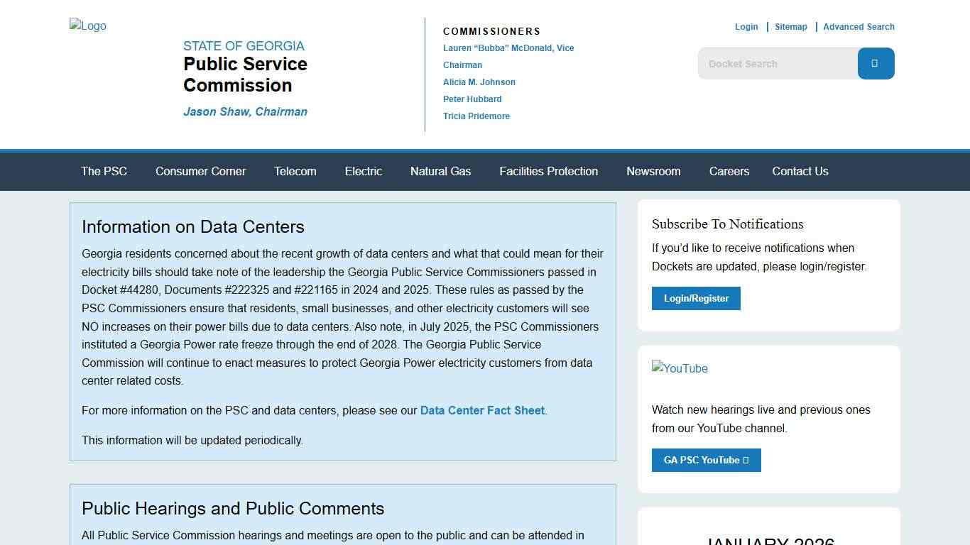 Home Georgia Public Service Commission